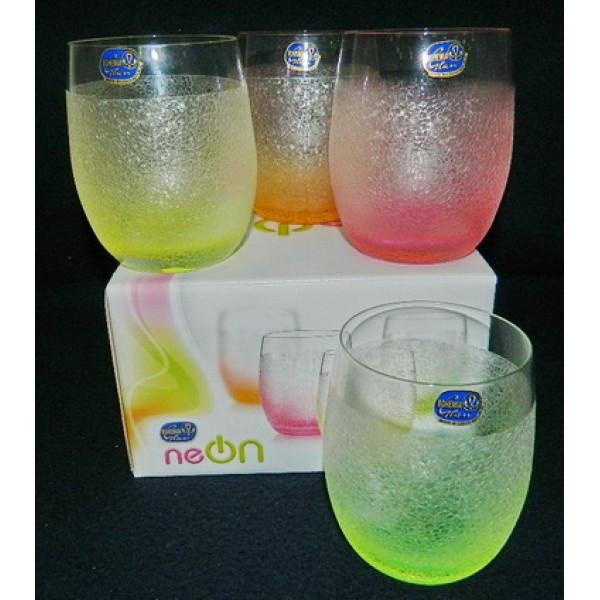 Набор стаканов высоких Bohemia Neon Frozen 300 мл 4 пр (D4939), b25180-D4939 - фото 1 - id-p5562216