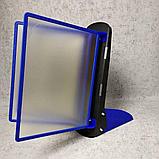 Стенд-книжка настольная на 5 карманов с ножками. Синяя, фото 2