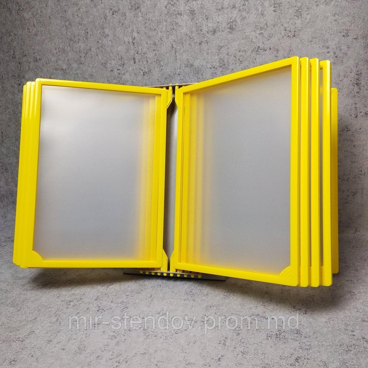 Настольная демосистема  на 10 карманов. Жёлтая, фото 1