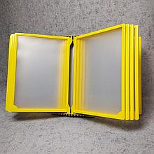 Настольная демосистема  на 10 карманов. Жёлтая