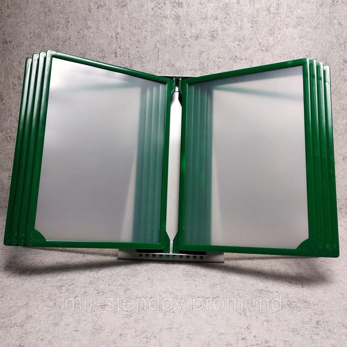 Настольная демосистема  на 10 карманов. Зелёная, фото 1