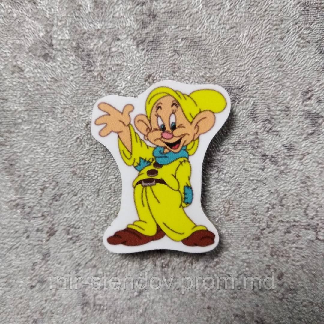 Магнитик канцелярский Гномик жёлтый, фото 1