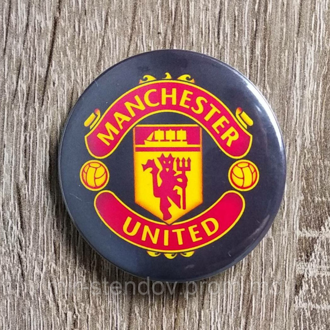 Магнит металлический Манчестер Юнайтед, фото 1