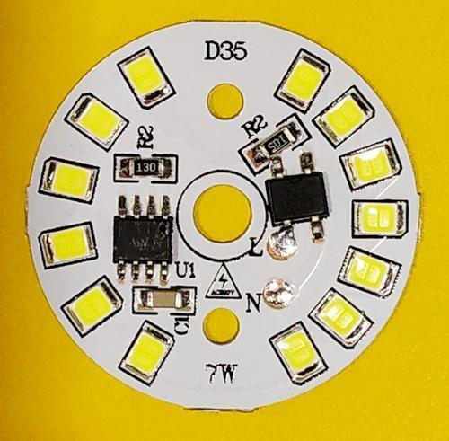 Светодиодный модуль LED 7Ватт AC220 плата для ремонта ламп Теплый белый - фото 1 - id-p10297118