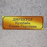 Табличка Директор, с ФИО (Gold school), фото 2