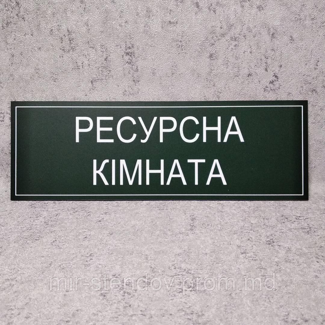 Табличка кабинетная, пластиковая "Ресурсная комната", фото 1