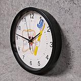 Часы настенные в пластиковом корпусе со стеклом. Зубная щетка (Оранж), фото 3