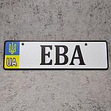 Номер на коляску с именем ребёнка (UA-Герб). 28х8 см, фото 7