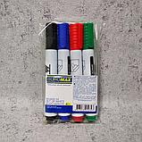 Набор разноцветных маркеров для досок BUROMAX (4 шт), фото 4