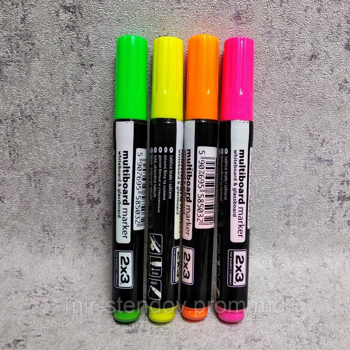 Набор флуоресцентных маркеров  для доски ТОВ "2х3 Україна", фото 1