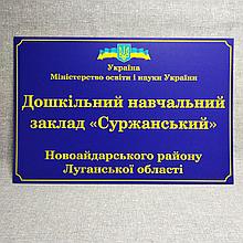 Вывеска фасадная для учебных заведений и организаций