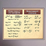 Свойства логарифмов и степеней.  Стенд для кабинета математики, фото 2