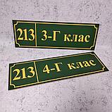 Табличка на дверь с номером кабинета и класса. Зелёная, фото 2