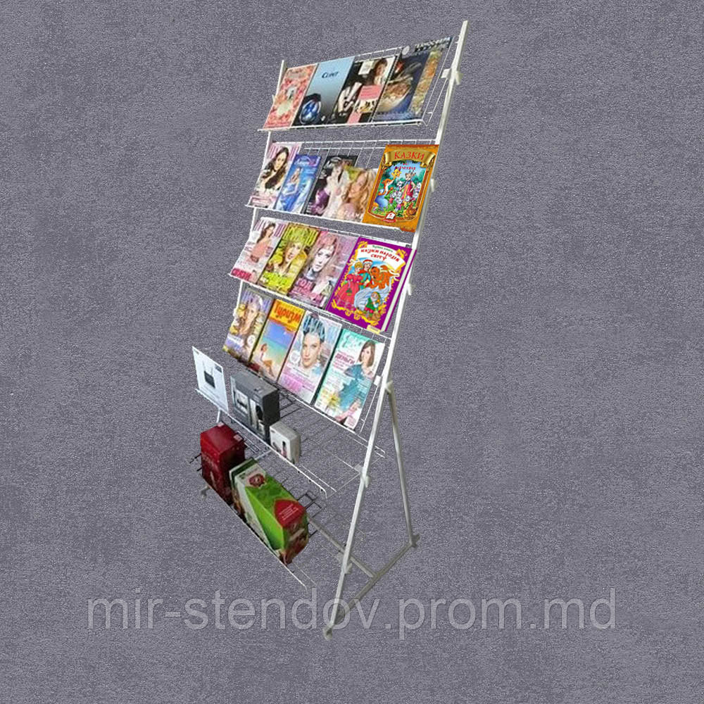 Стойка с полками для хранения игровых наборов, книг, выставки рисунков, преобразование в флипчарт. «Вернисаж», фото 1