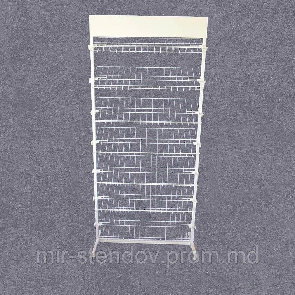 Универсальная стойка с полками «Вернисаж-2» для выставки рисунков, книг, преобразование в флипчарт или ширму, фото 1