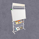 Универсальная стойка с полками «Вернисаж-2» для выставки рисунков, книг, преобразование в флипчарт или ширму, фото 2