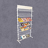 Универсальная стойка с полками «Вернисаж-2» для выставки рисунков, книг, преобразование в флипчарт или ширму, фото 3