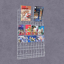 Решётчатый навесной стенд на 7 полок для хранения дидактического материала, книг, тетрадей, альбомов