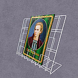 Настольный решётчатый стенд для наглядных пособий с прижимными карманами, фото 5