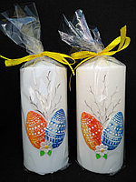 Пасхальные свечи столбик с аппликацией 15*7 см