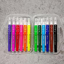 Фломастер - кисточка. Разноцветный набор из 12 штук (Лев)