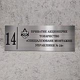 Таблички кабинетные для бизнес-центра в едином стиле  (Цвет металл), фото 4