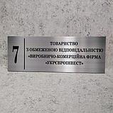 Таблички кабинетные для бизнес-центра в едином стиле  (Цвет металл), фото 7