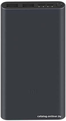 Xiaomi Mi Power Bank 3 PLM13ZM 10000mAh (черный) - фото 1 - id-p10447258