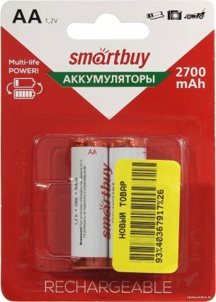 Smartbuy AA 2700mAh 2 шт. SBBR-2A02BL2700 - фото 1 - id-p10448616