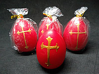 Свечи пасхальные яйца декоративные красные 6*4 см