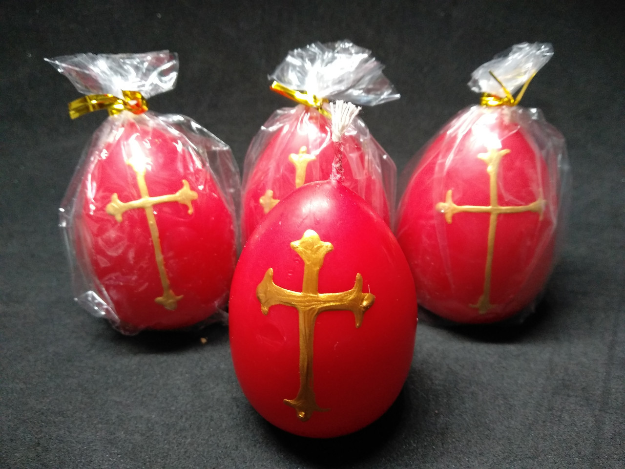 Свечи пасхальные яйца декоративные красные 6*4 см - фото 1 - id-p9399762