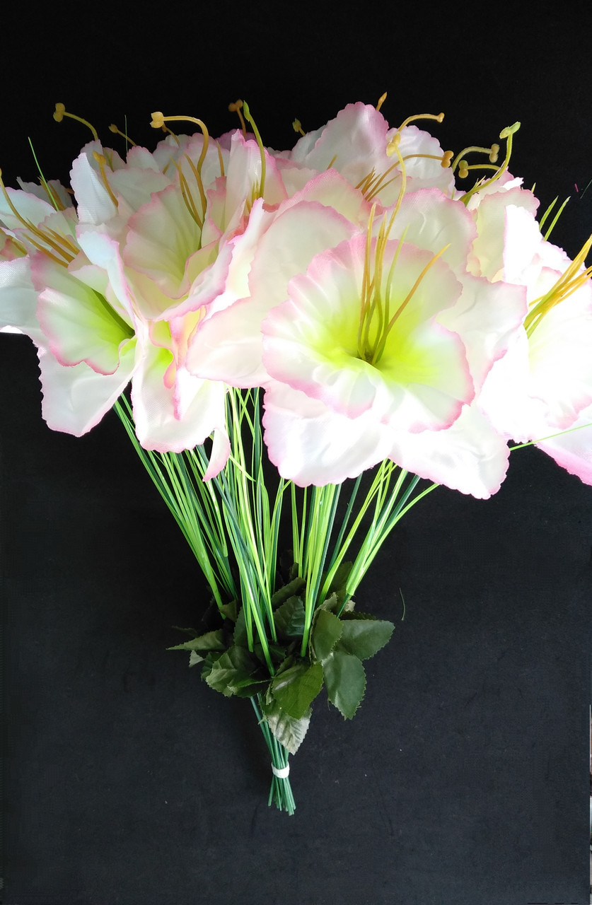 Искусственные цветы Нарцис с травкой 20 шт Белые - фото 1 - id-p10448896
