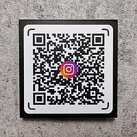 Пластиковые таблички- визитки Инстаграм, Вайбер, Фейсбук и Телеграм с Вашим QR-кодом