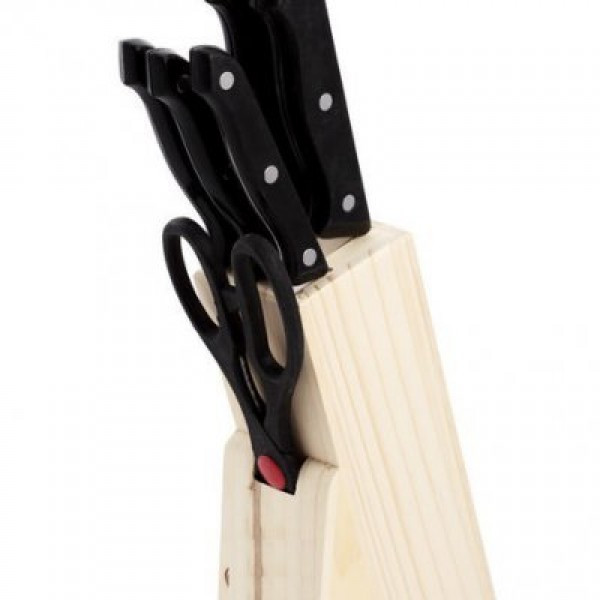 Ножи на деревянной подставке (набор 7 шт) Империя Посуды EMP_3117 - фото 1 - id-p10449848
