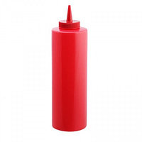 Диспенсер пластиковый для соусов и сиропов красного цвета V 350 мл (шт) Империя Посуды EMP_7079