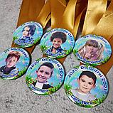 Медаль выпускника с фотографией и золотой лентой, фото 2