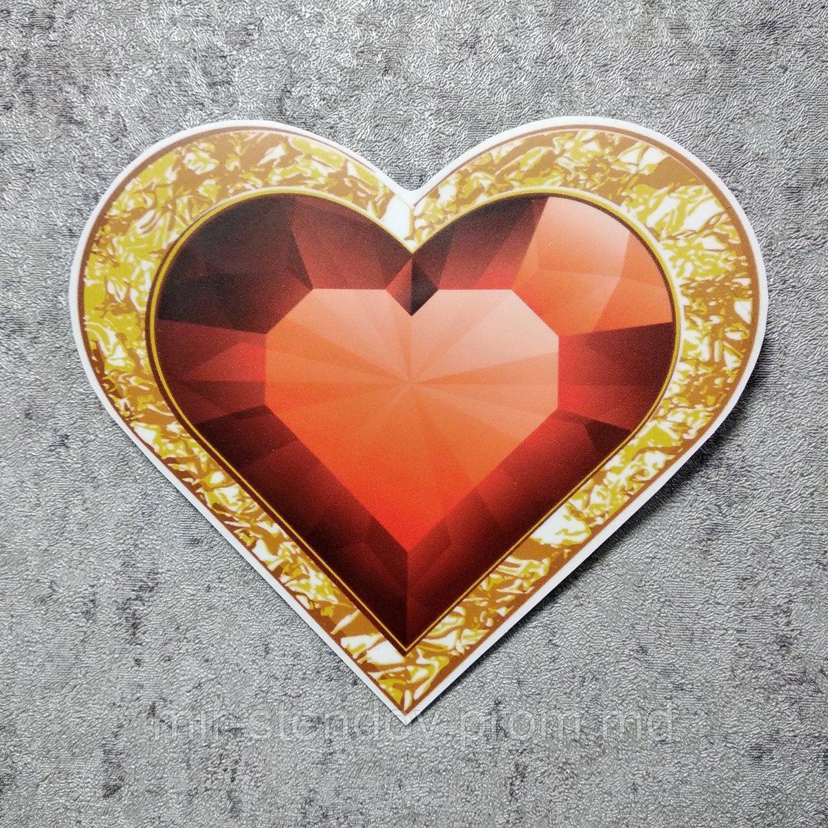 Наклейка "Рубиновое сердце" - фото 1 - id-p10452009