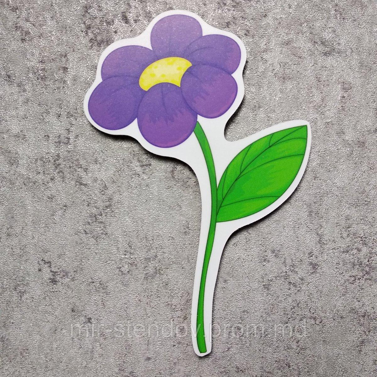 Цветочек Фиолетовый. Настенная декорация для детского сада, фото 1