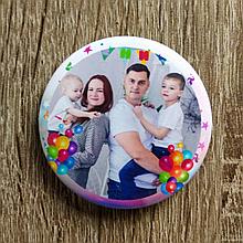 Значок с фотографией и именем, Фотозначок