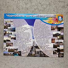 Виниловый плакат Чернобыль. До и после аварии на АЭС