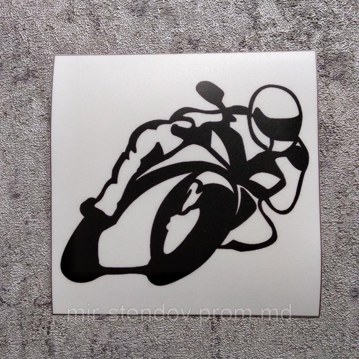 Наклейка на автомобиль Мотоциклист, фото 1