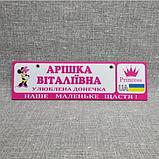 Розовый Номер на коляску с именем  "Любимая доченька..." (Мини Маус принцесса), фото 10