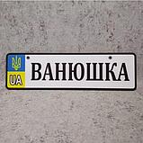 Номер на коляску с именем ребёнка (UA-Герб). 28х8 см, фото 9