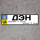 Номер на коляску сына с его именем.  "Красивый в маму, чёткий в папу" (Герб UA), фото 4