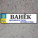 Номер на коляску сына с его именем.  "Красивый в маму, чёткий в папу" (Герб UA), фото 6