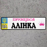 Номер на коляску с именем дочки. (Герб UA) "Принцесса", фото 10