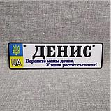 Номер на коляску. Берегите мамы дочек - у меня растёт сыночек. (UA-Герб), фото 8