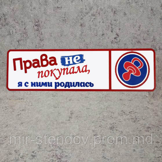 Номер на коляску "Права не покупала, я с ними родилась", фото 1