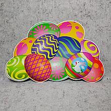 "Писанки разноцветные". Пластиковый декор или наклейка к Пасхе