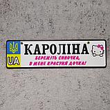 Номер на коляску с именем дочки "... У меня красавица дочка" (Кошечка), фото 6